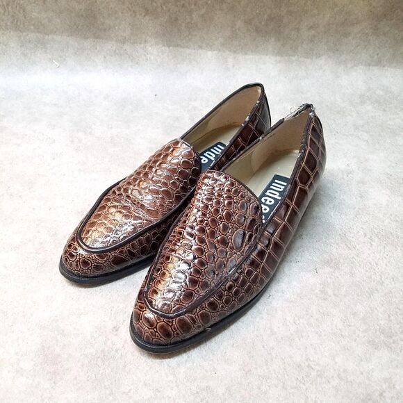 Indeed Womens Carrie Size 7 Brown Animal Skin Print Slip On Loafers - Picture 3 of 10